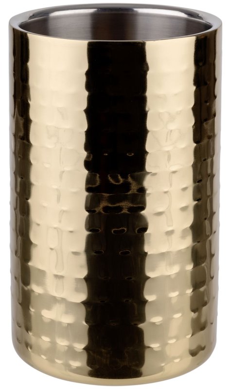 Flaschenkühler, gold gehämmert (1)