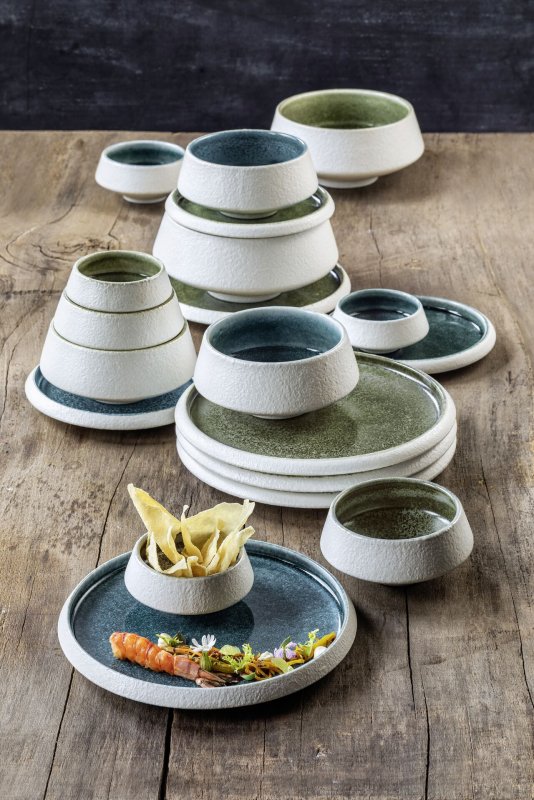 Porzellan Serie "Samoa" grün Schale Ø 13cm (5)