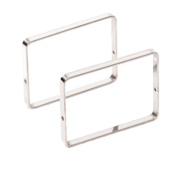 Buffet-Präsentation "OAK" Bügel 12x9cm Edelstahl 2er Pack (1)