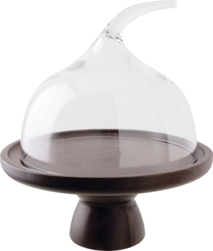 Torten-/Buffetplatte mit Fuß 24,5x11cm (2)