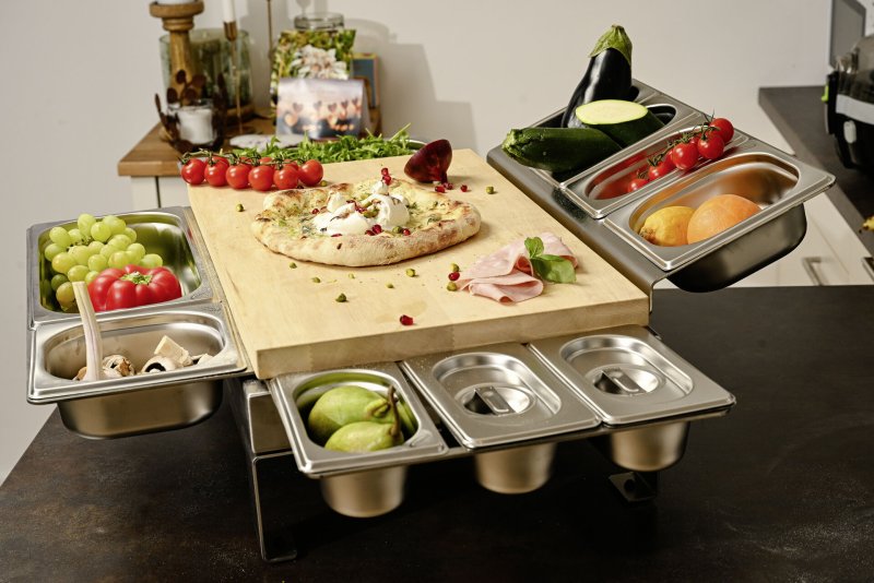 Schneidstation "CentPro" Halterahmen, Display vorne Handtuch, Edelstahl (7)