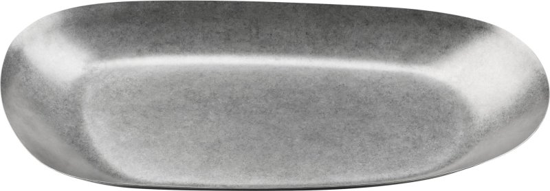 Edelstahlserie "Yoko" Platte flach oval 31x14,7cm (1)