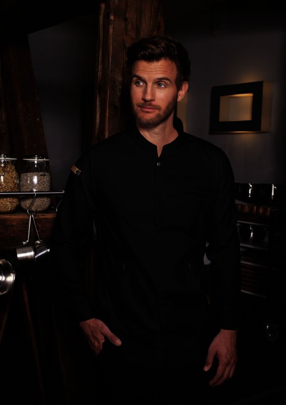 Kochjacke Herren "Green-Generation", schwarz Größe 48 (5)