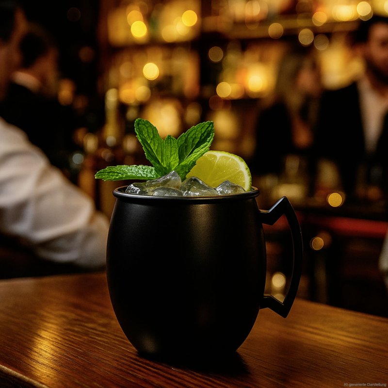 Rooftop schwarz-gold Becher "Moscow Mule" (2)