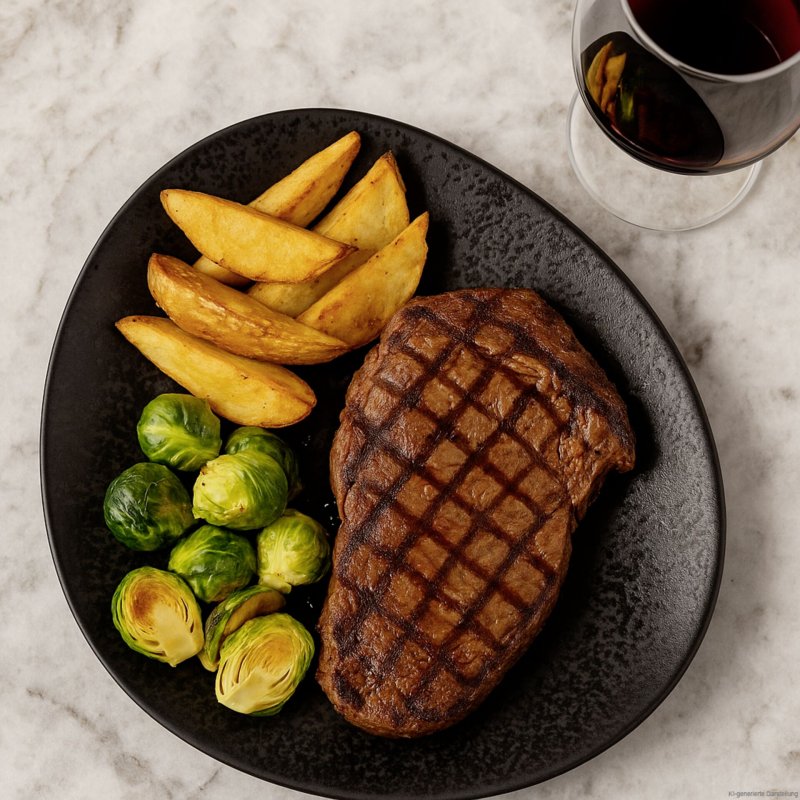 Porzellanserie „Ebony" Teller tief 24,5x23cm (7)