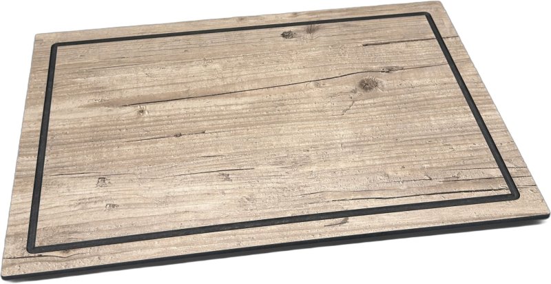 Buffetplatte Holzoptik mit Saftrille (1)