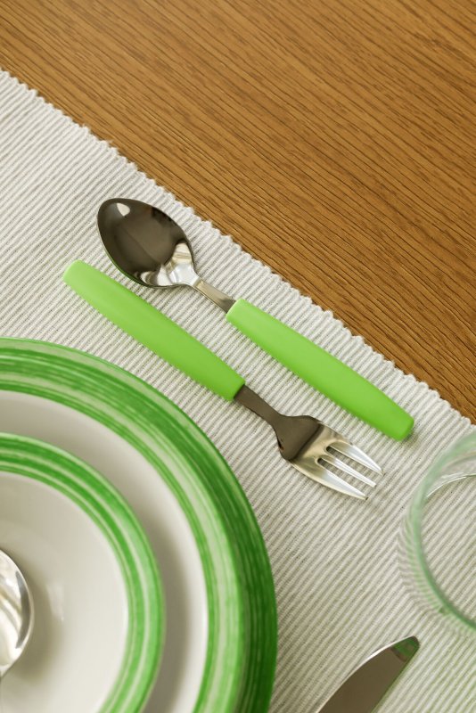 Besteckserie "Colour" grün Kaffeelöffel (4)