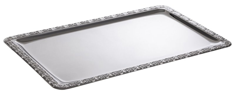 Serviertablett mit Barockrand Edelstahl 1/1 GN (1)