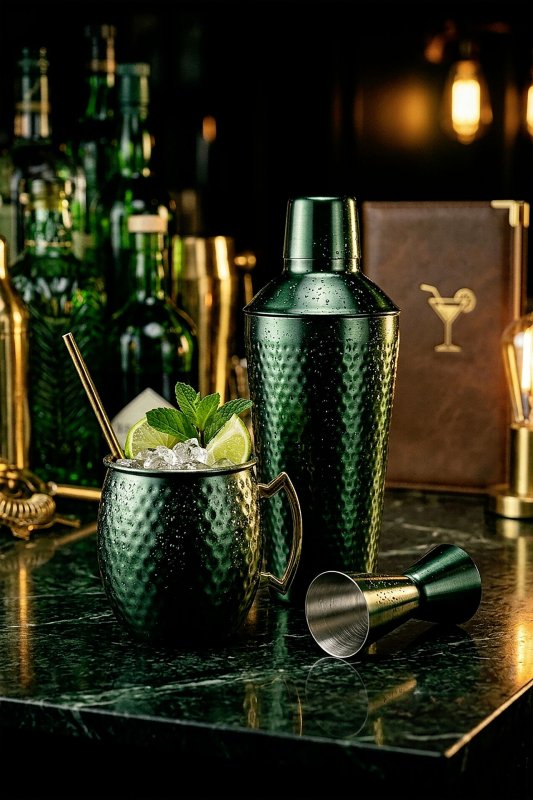 Rooftop grün Hammerschlag Becher "Moscow Mule" (3)